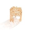 Europe American Style Wide Bangle Openings Cuff Bangles Hollow Leaf Flower Bracelet  Decoration
