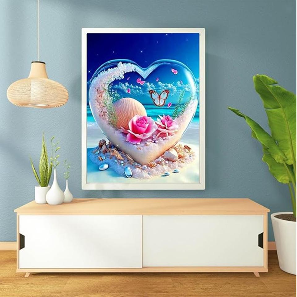 Painting 5d Peacock Diy Diamond Artificial Diamond Square Round Mosaic Embroidery Set Flower Beach Home Decoration Gift