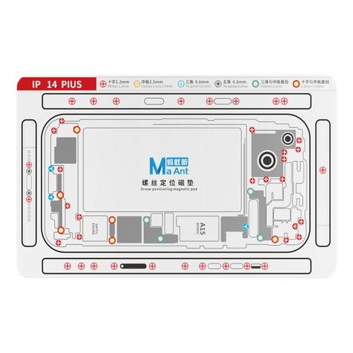 

MAANT For iPhone 14 Plus Double-Sided Magnetic Screw Positioning Soft Mat Phone Repair Tool Type A