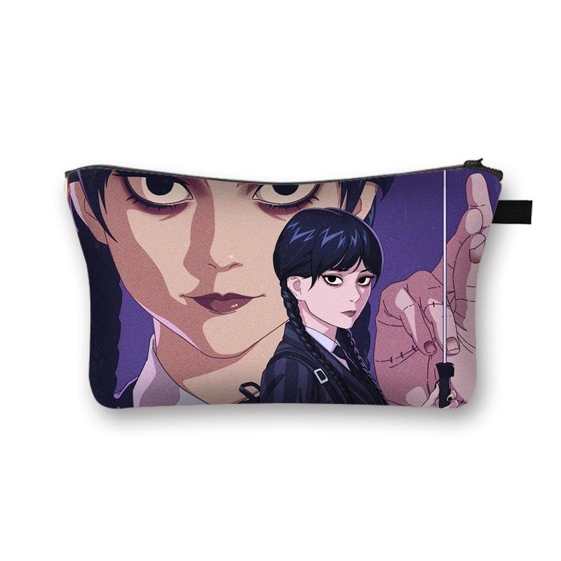 

Семья Адамс Сумка-клатч на молнии Большой вместимости Косметичка BlackHairGirl