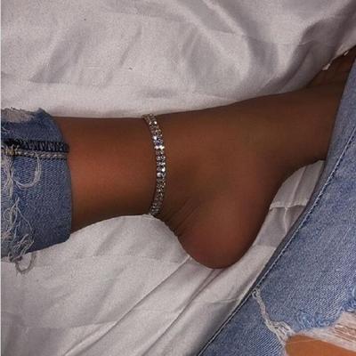 Cavigliera in oro Catena Accessori Moda Cristallo Cavigliere per Donne Piede Estate Spiaggia Braccialetto a Piedi Nudi Caviglia sulla Gamba Cinturino