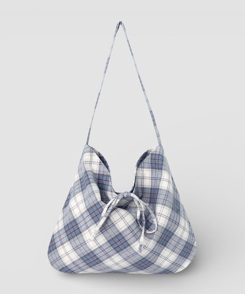 Atil Studio Cozy Check Shoulder Bag _[Fog Blue]