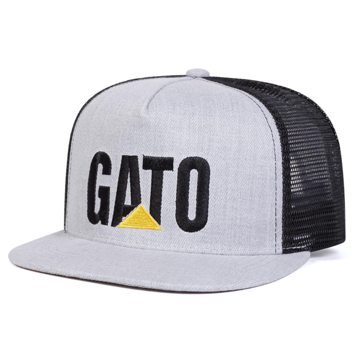 

Унисекс Вышивка букв GATO Хип-хоп сетчатые шляпы Весна Лето Уличные Регулируемые Повседневные Бейсболки Кепки Тракеры Солнцезащитная шляпа серый