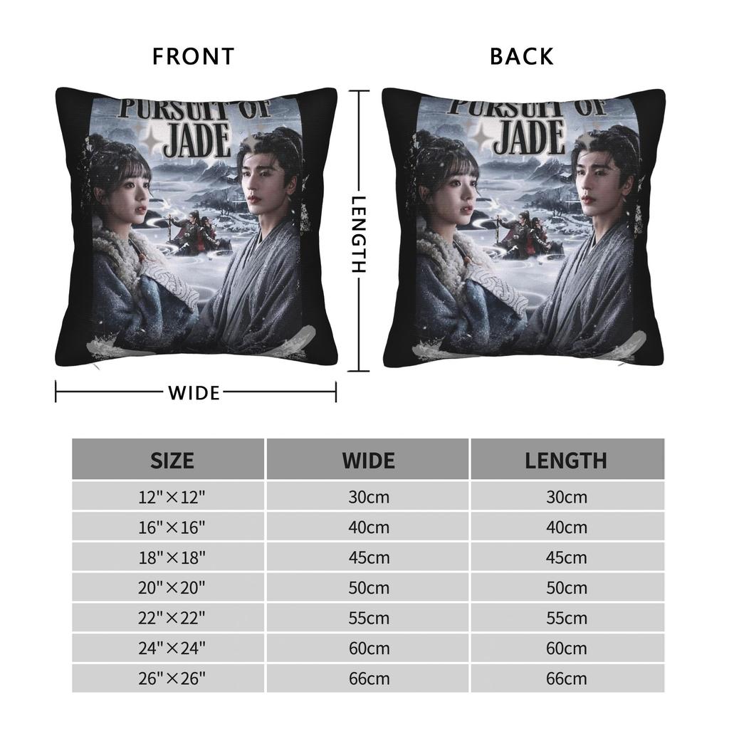 Pursuit Of Jad Chinese Drama Pillowcase Printed Polyester Cushion Cover Decoration Throw Pillow Case Cover Seater Zipper 18''