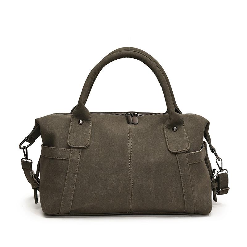 Retro tote bag women's autumn and winter new fashion matte shoulder bag large capacity commuter messenger bag