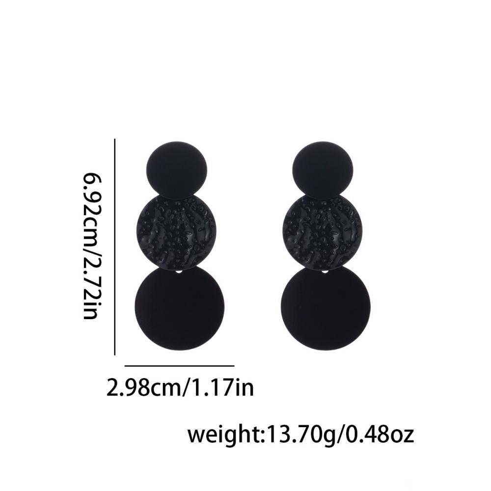 New Elegant Long Geometric Irregular Shaped Women s Earrings Luxury Simple Style Fashionable Versatile round Shape Stud