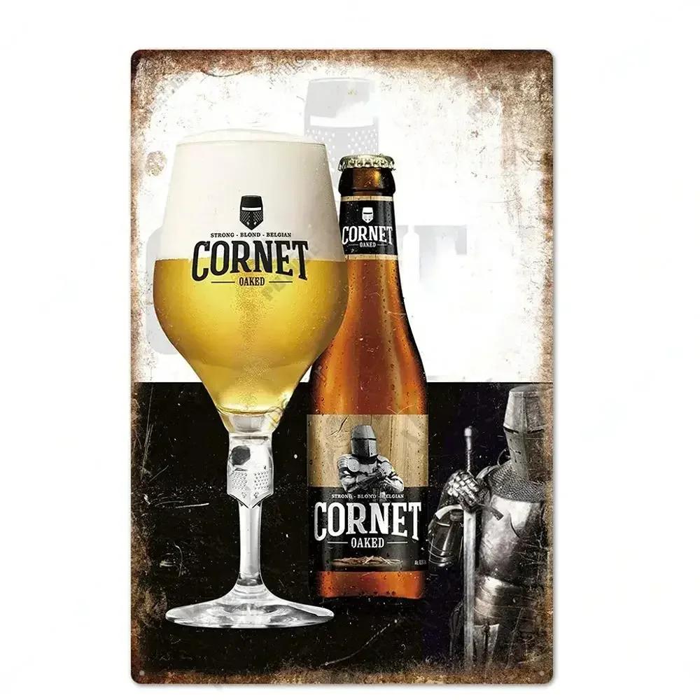 Beer Brand Tin Painting Plaque | Vintage Metal Sign for Bar, Club & Home Decor