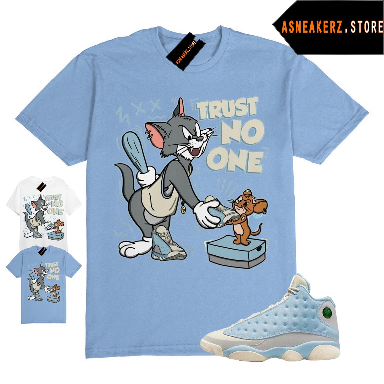 

Футболка в тон кроссовкам AJ 13 SoleFly, matching, Trust No One, Кот и Мышь S