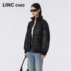 Jinyujie Damen Leichte Cropped Daunenjacke