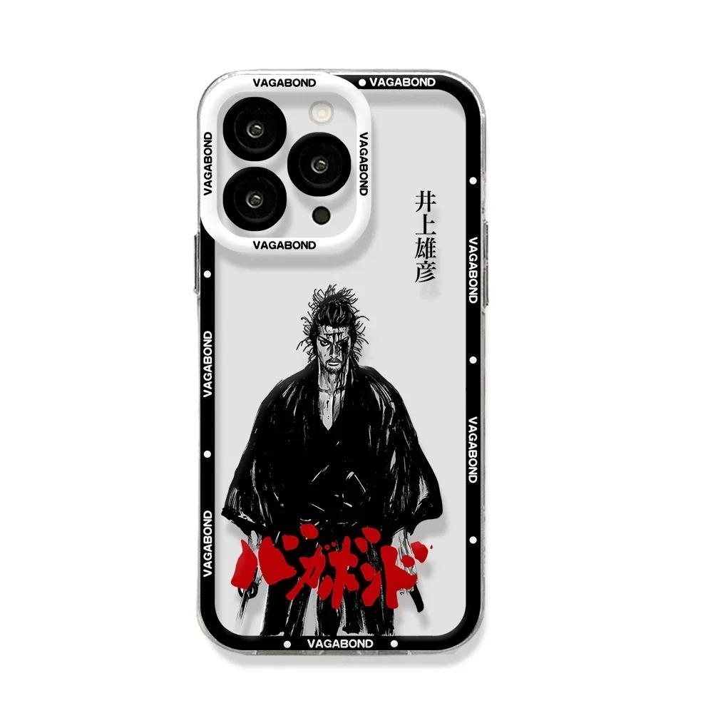 Vagabond Manga Phone Case For iPhone 16 15 14 13 12 11 Pro Max XS X XR 7 8 Soft Silicone Transparent Cover