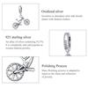 BAMOER 925 Sterling Silver Cool Mountain Bike Charm Pendant Fit Original Bracelet & Bangle DIY Jewelry