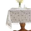 Henggang Floral Tablecloth Pastoral Printing Cotton And Linen Tablecloth Tablecloth Household Cover Towel Fringed Lace Spot
