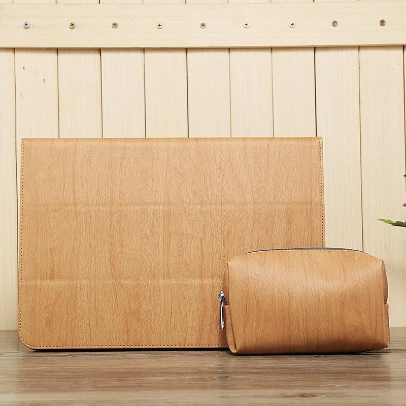 Slim TPU Laptop Sleeve Case MacBook Air 13 Inch Pro Shockproof Wood Grain Design
