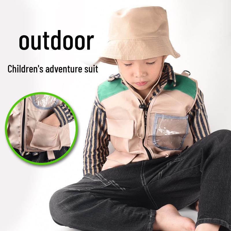 Children's Outdoor Explorer Vest & Role Play Costume Set