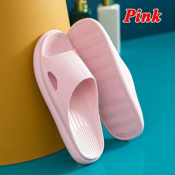 Fashion Super Soft Couple Home Slippers Indoor Non-Slip Sandals Anti-Slip Thick Sole Summer Bathroom Shower Slippers For Women Men(The Size Is Small)