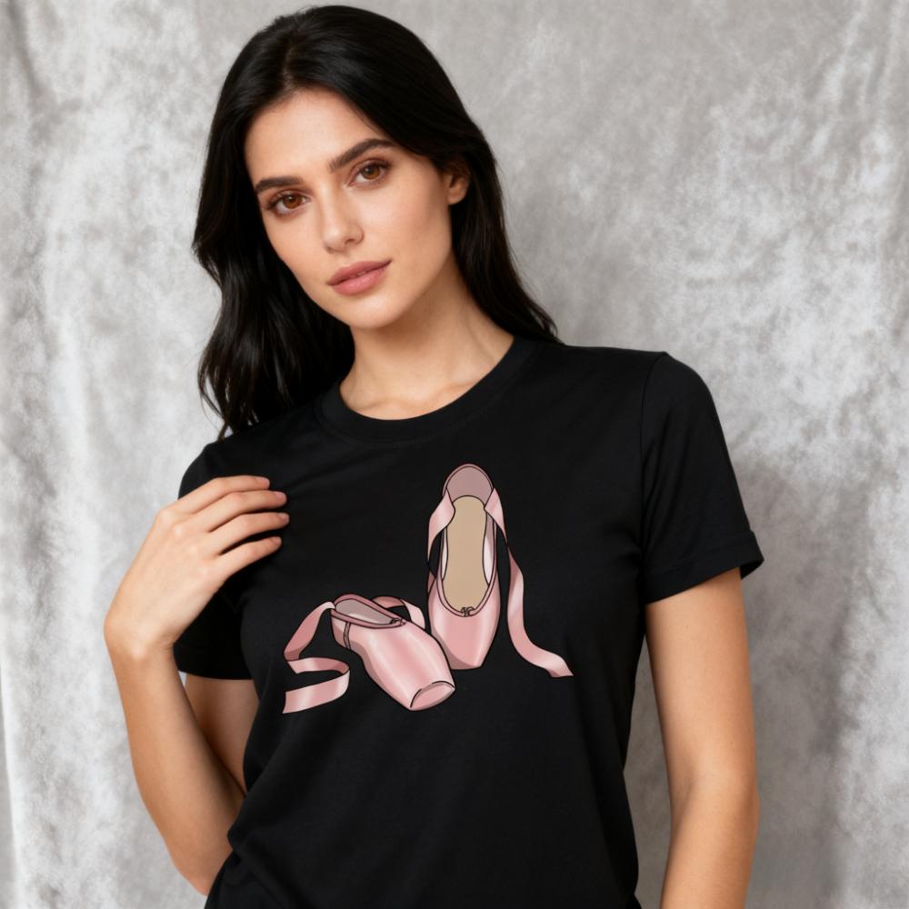 Ballerina Tshirt Ballet Shoes Cool Toe Dancing Gift Tshirt Women Daily Life Fashion Tee Ballet Dancer Gifts Clothing Cotton Top