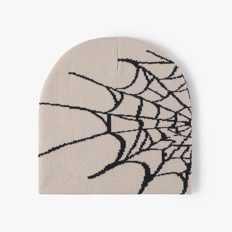 Trendy Spider Web Design Knit Hat Perfect For Winter Season