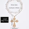Oversized Cross Pendant Necklace With Alloy Charm For Female Punk Casual Wear