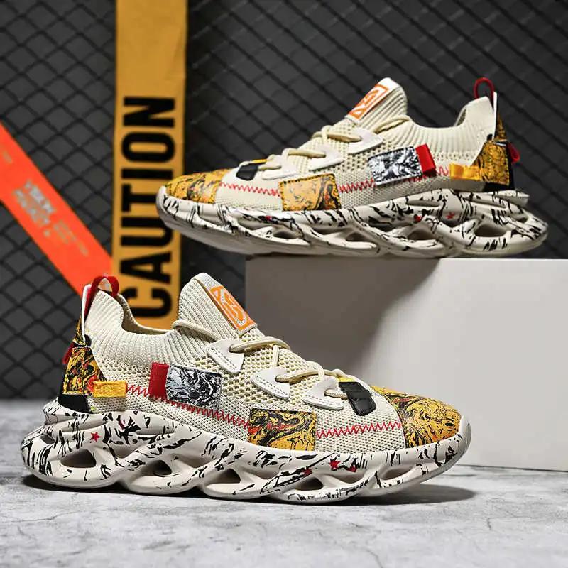 Lace-free Fishnet Male Golf Running Golf Shoes Men Genuine Men's Sneakers Size 46 Sport Runners Deporte Sapatenis Luxary