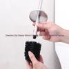 Wall-Mounted Stainless Steel Toilet Brush with Floor Stand for Household Bathroom Cleaning