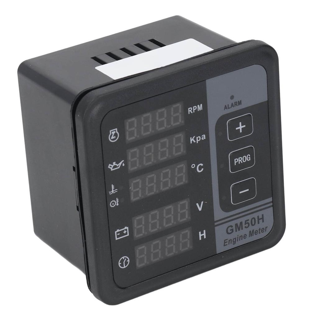 Diesel Generator Set Controller Digital Genset Engine Meter with Mounting Parts DC8‑36V GM50H