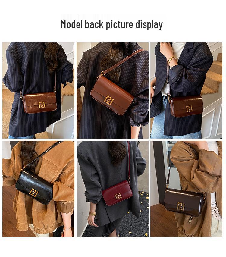 2025 Trendy Retro Chic Autumn/Winter Versatile Underarm Square Bag - High-End Commuter Shoulder/Crossbody