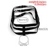 Gothic Black Elastic Band Short Chain Necklace for Women Collar Vintage Big Circle Pendant Choker Halloween Accessories Jewelry