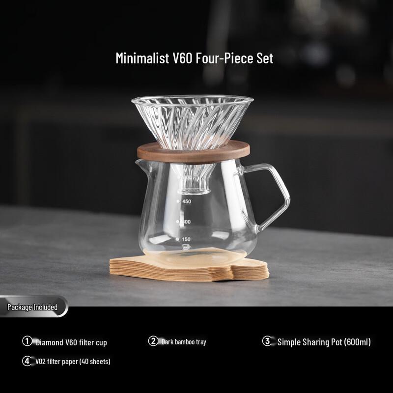 Shangqi V60 Hand Pour Coffee Set with Grinder & Scale