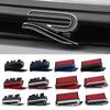 6x2.5cm ABS Car Front Grille Badge for VW RLine Emblem SR32 SR36 Amarok GOLF JETTA PASSAT Polo TOUAREG Tiguan T-ROC