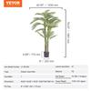 Artificial Gold Cane Palm Tree, 2m Tall Faux Plant, PE Material & Anti-Tip Tilt Protection Low-Maintenance Plant, Lifelike Green Fake Tree for Home