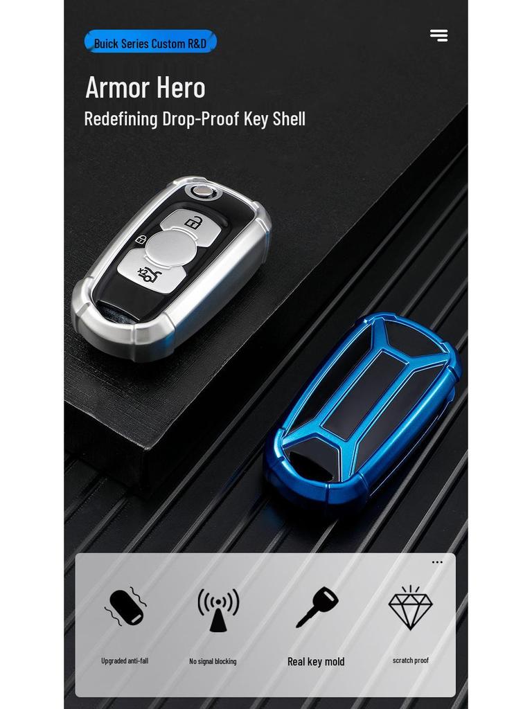 TPU Soft Key Shell with Buckle for 2016-2018 Buick Verano, GL6 Models