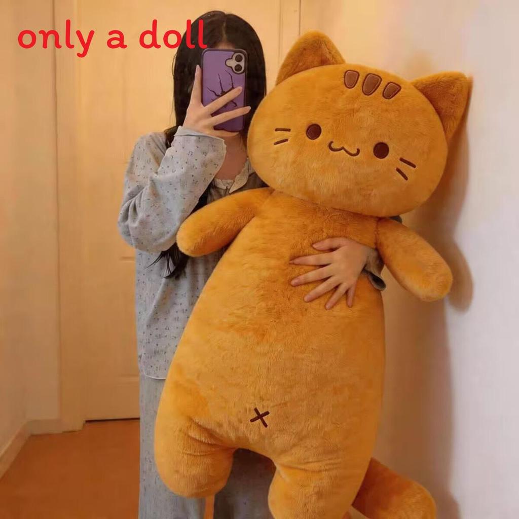 Cat Plush Toy Pillow With Pp Cotton Filling For Kids Bedside Sleep Comfort