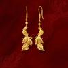 Dripping Phoenix Pendant Earrings Medium Antique Light Luxury Advanced Ear Hook Exquisite Niche Design Temperament Versatile Earrings