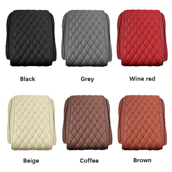 PU-läder Auto Mittkonsolskydd, Tjock förvaringsväska armstödsbox, Universell passform för de flesta fordon Sätesskydd Bilinteriörtillbehör