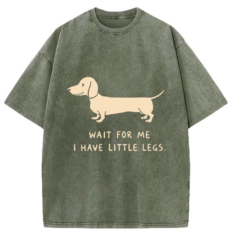 Vintage Washed Acid T-Shirt Summer Holiday Oversized Dachshund Printed Dropped Shoulder Short Sleeve Tees Man Clothings