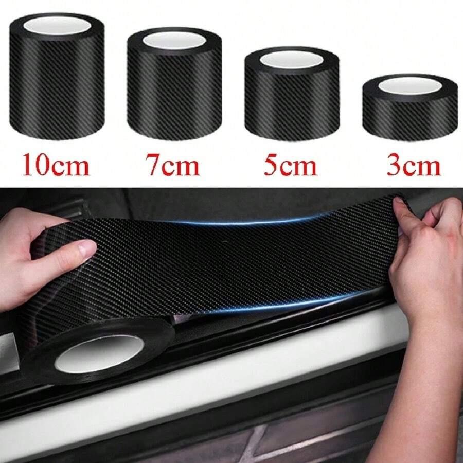 1Pc DIY Nano 3D Carbon Fiber Car Sticker Door Sill Protector Bumper Tape Motorcycle and Bicycle Waterproof