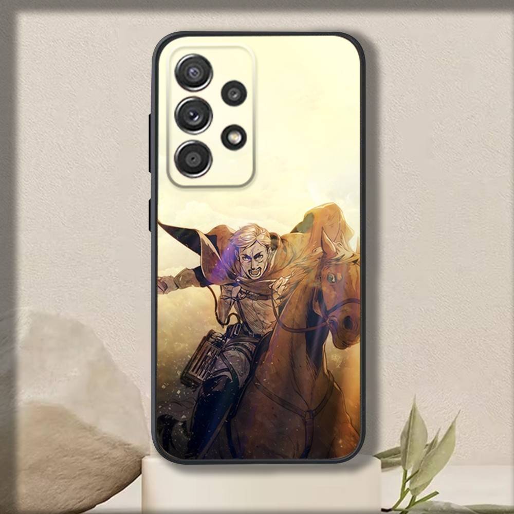 

Anime E-Erwin S-Smiths Phone Case For Samsung S 25,24,23,22,30,21,10,9,Ultra,Plus,Lite,FE,4,5 G Soft Black Case Samsung S24ULTRA