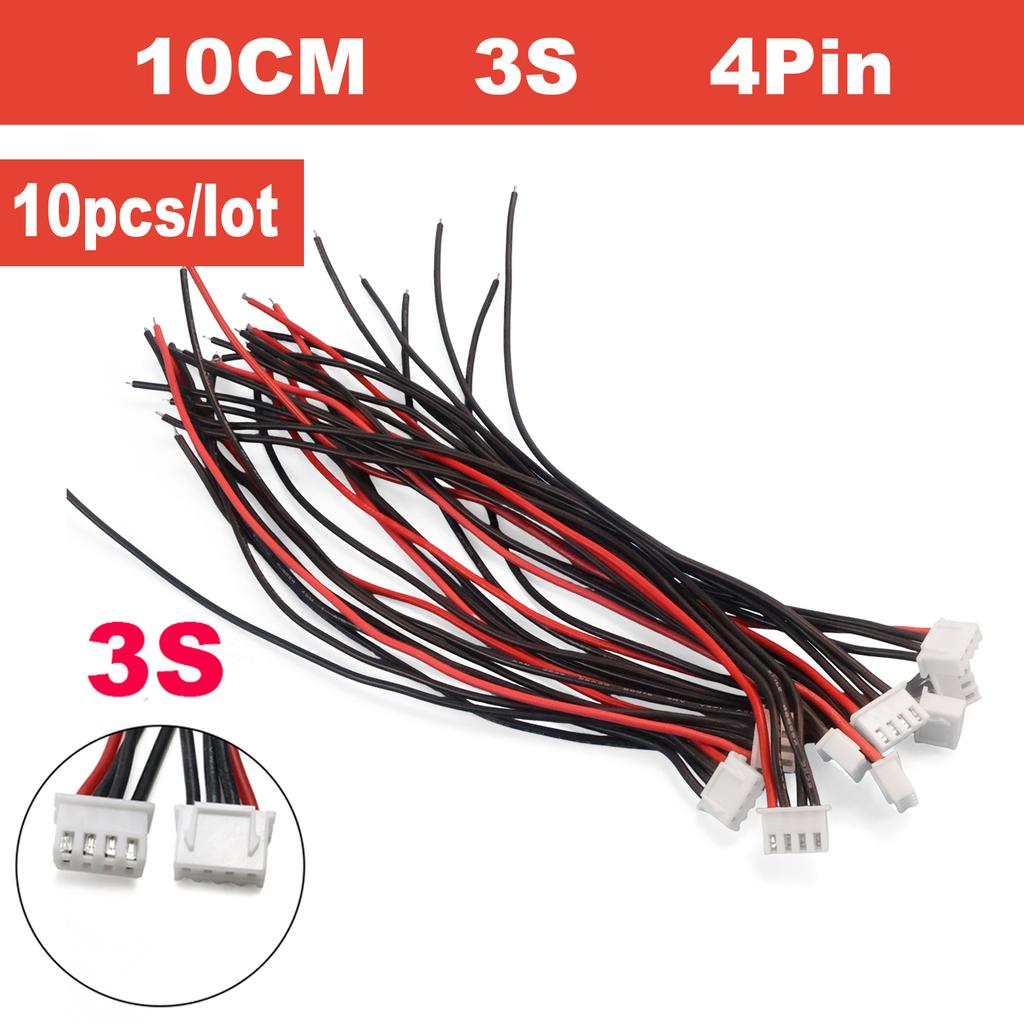 10pcs/lot 1S 2S 3S 4S 5S 6S 7S 8S Lipo Battery Balance Charger Cable IMAX B6 Connector Plug Wire 30 20 15 10cm Single Head Wire