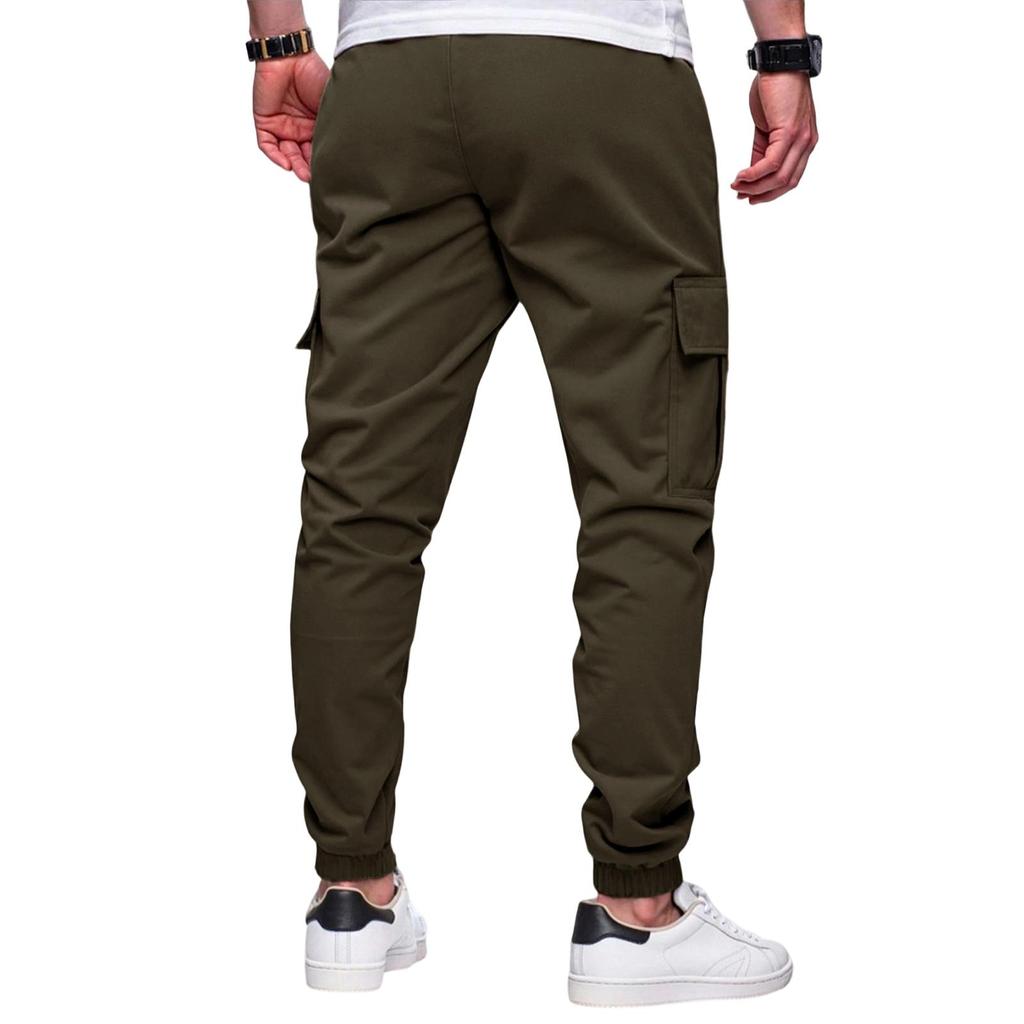 Męskie Amerykańskie Luźne High Street Rekreacyjne Sportowe Więcej Kieszeni Spodnie Robocze