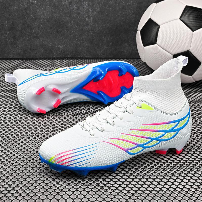 High top football shoes spike football shoes TF broken nail training shoes football men's
