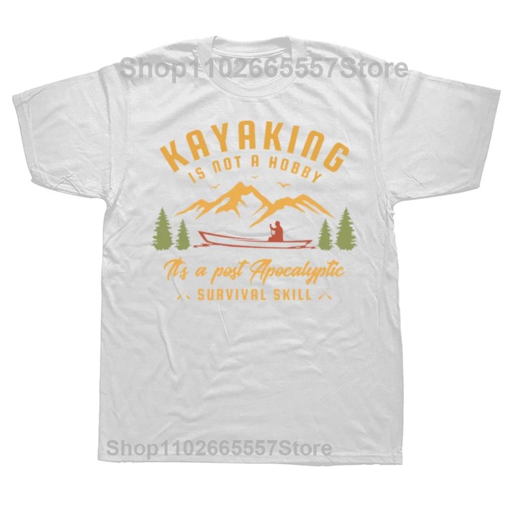 Funny Kayak T Shirts Summer Style Graphic Cotton Streetwear Short Sleeve Unique Basic Print Summer Kayaking Tshirt Men