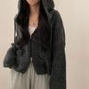 Korean Style Twisted Hooded Double-Zip Knit Cardigan - Women's Loose Fit, Long-Sleeved Sweater for Autumn and Winter