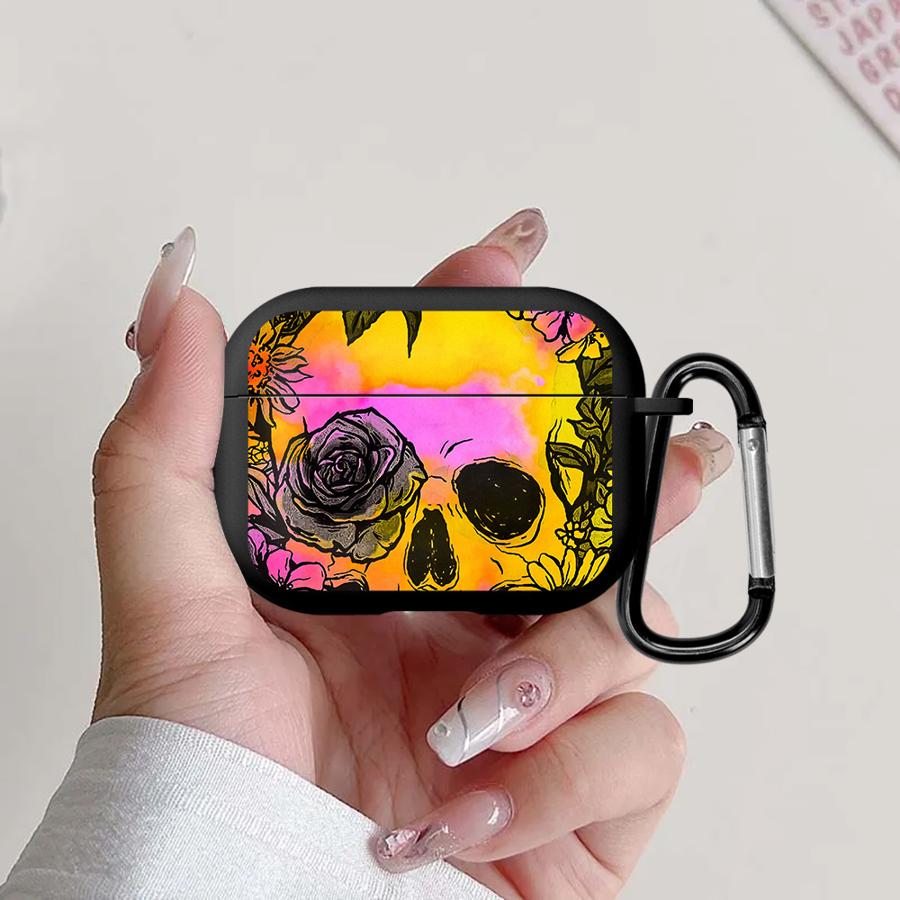 Case For Airpods 4 Pro2 2 Pro3 Pro 1 3 Earphone Cases Cover Skull Flower Cool