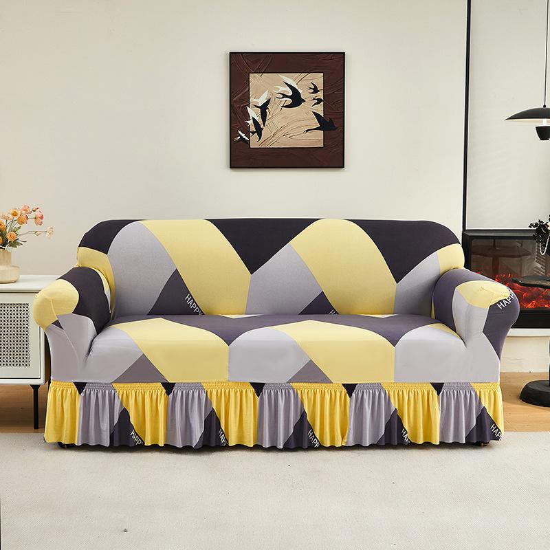 New Sofa Cover One Piece Elastic Universal Cover Two Person Universal Anti Cat Scratch and Dust Proof Sofa All Inclusive Cover