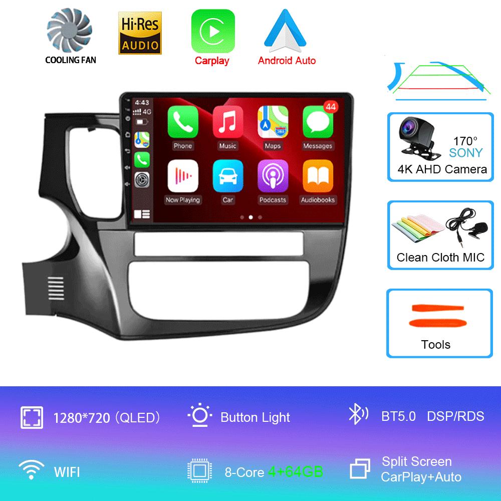 Android14 Carplay Auto Car Radio For Mitsubishi Outlander 3 GF0W GG0W 2012-2018 Multimedia GPS Video Player Stereo 2din Head