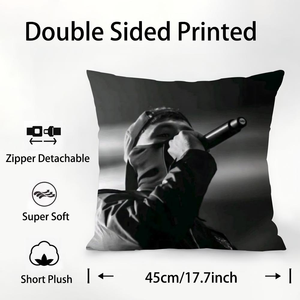 Design B-Beny J-Jr Pillow Case Plush Fabric Soft Double Sided Print Sofa Cushion Cover Throw Pillow Covers