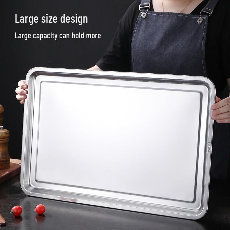 UOSUUOSU 304 Stainless Steel Rectangular Tray (5-Pack)