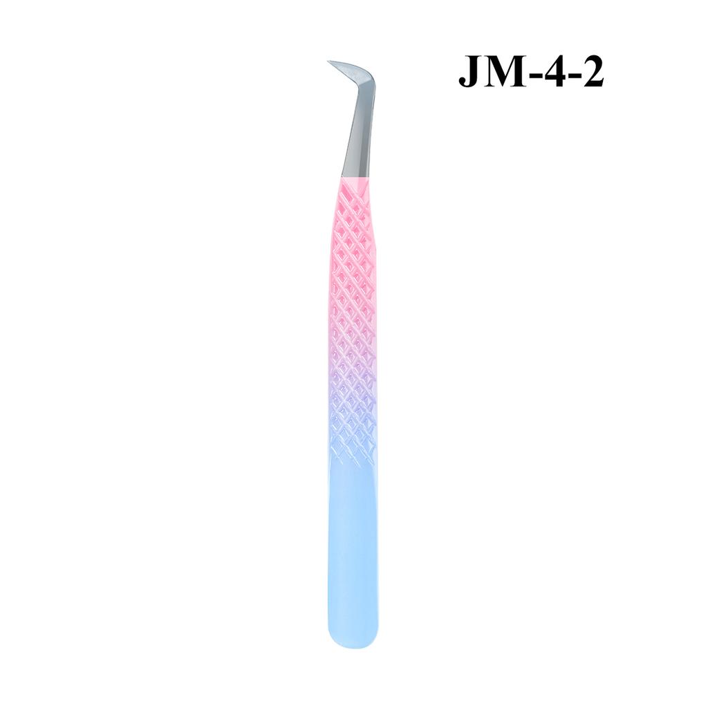 Professional Eyelash Tweezers Grip Eyelash Extension Tweezers 45 75 90 Degree Fiber Tip Easy Fanning Eyelash Tweezers