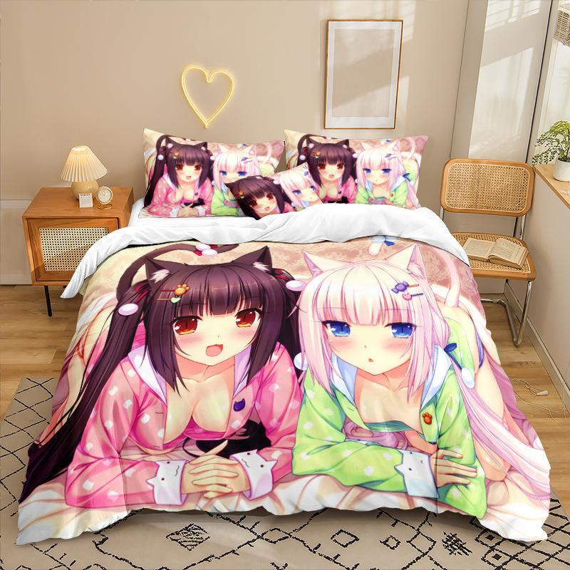 

Анімаційний серіал 3D Цифровий друк Комплект постільної білизни з трьох предметів Простирадло Підковдра 90 * 200 two-piece set