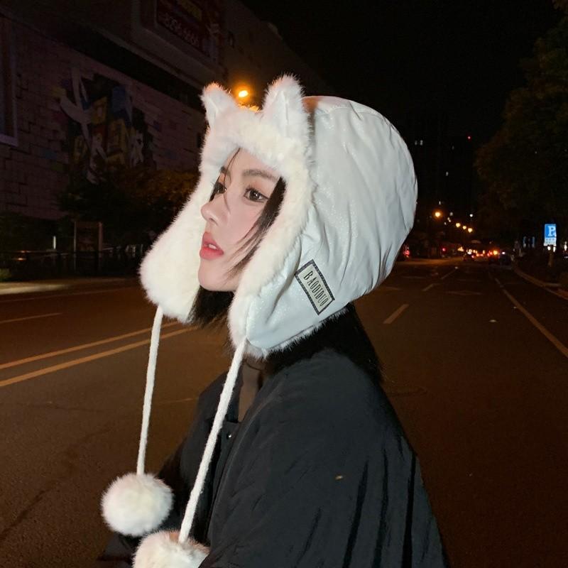 Winter Kids Hat With Fleece Lining And Cartoon Design For Cold Weather Comfort